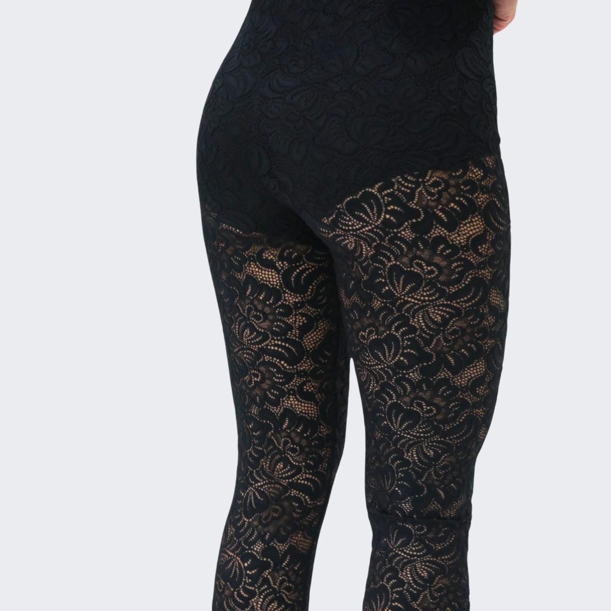 District Margherita Mazzei Leggings LS32 - SanShopLuxury - 2023, 40, 42, 44, 46, Abbigliamento, Autunno/Inverno, District Margherita Mazzei, Donna, FW23, Leggings, Nero, Outlet, Pizzo