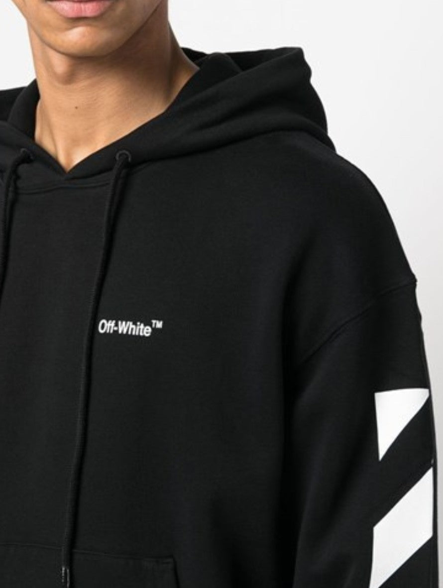 Off-White Felpa OMBB037C99FLE001 - SanShopLuxury - Abbigliamento, Autunno/Inverno, Carry Over, Con Cappuccio, Continuativo, Felpa, Idoneo, L, M, Nero, New, Off-White, Primavera/Estate, Uomo, XL, XXL