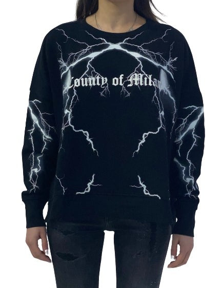 Inverno, Donna, Felpa, FW17, Marcelo Burlon, Nero, Outlet, S, Ultimo