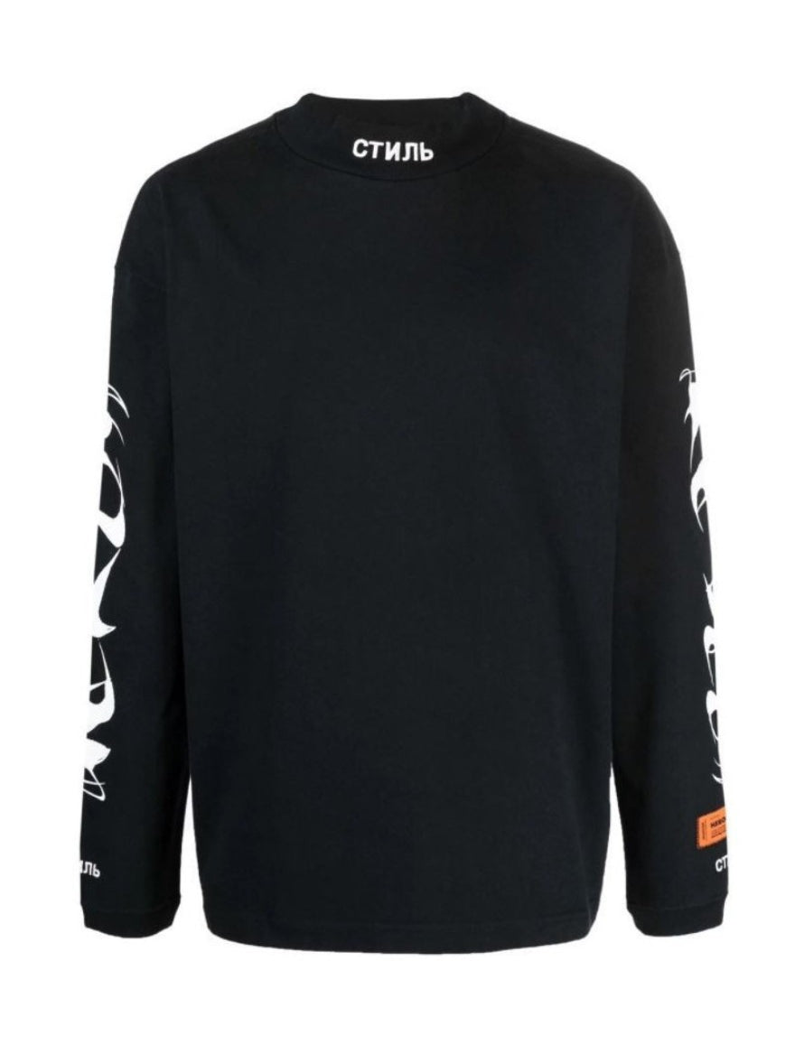 Inverno, FW21, Heron Preston, Manica lunga, Nero, Outlet, T-Shirt, Uomo, XL, XXL