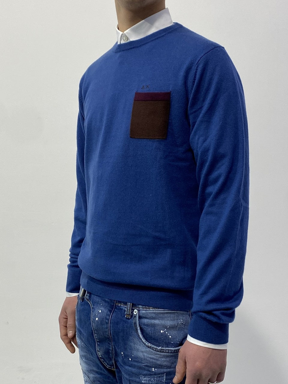 Sun 68 Maglieria 26155 - SanShopLuxury - -50%, 2018, Abbigliamento, Autunno/Inverno, Blu, Blu Cobalto, Blu Navy, FW18, M, Maglieria, Outlet, S, Sun 68, Uomo, Verde, Verde Foresta, XXL