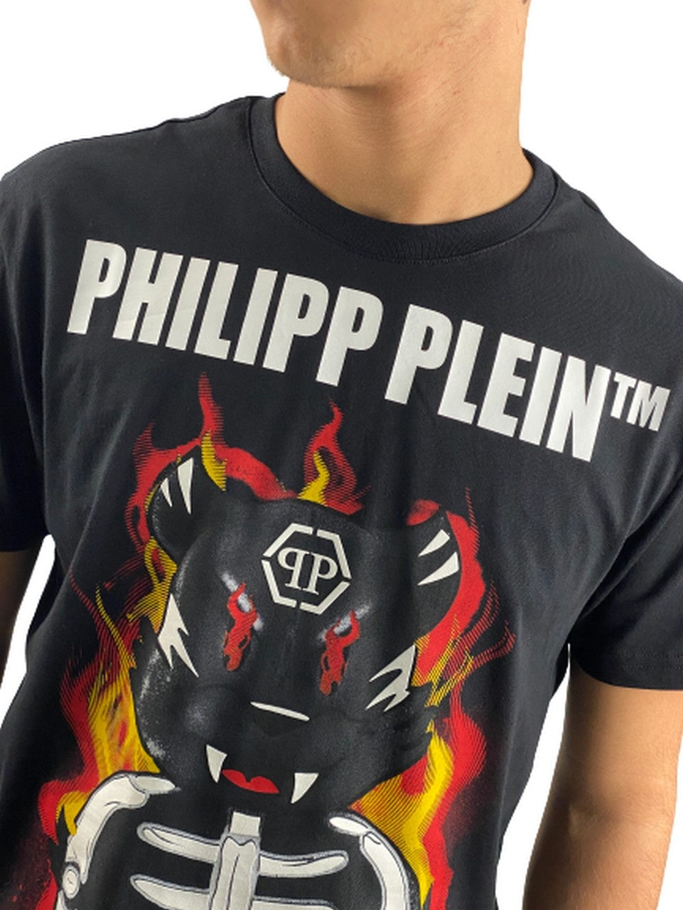 Philipp Plein T-Shirt CMTK4679/PJY002N0213 - SanShopLuxury - -50%, 2020, Abbigliamento, Autunno/Inverno, FW20, L, Nero, Outlet, Philipp Plein, S, T-Shirt, Uomo, XL, XXL