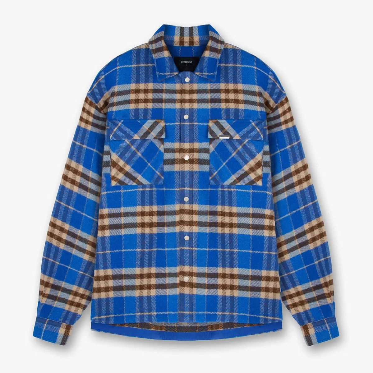 Inverno, Blu-Beige, Camicia, FW23, Idoneo, L, M, Outlet, Represent, S, Uomo, XL