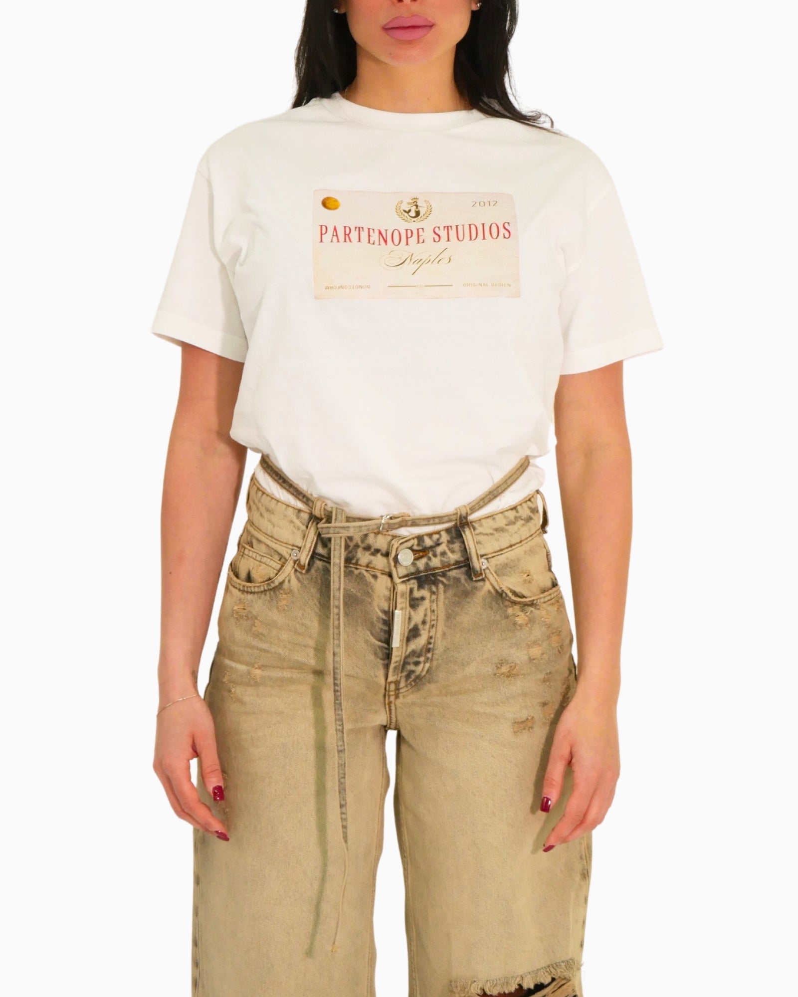 Donotconform T-Shirt W-TEE10-P - SanShopLuxury - 2025, Abbigliamento, Donna, Donotconform, Idoneo, L, M, New, Panna, Primavera/Estate, S, SS25, T-Shirt, XL, XS