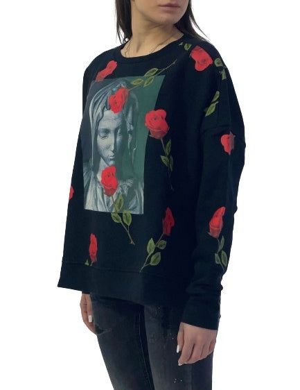 Inverno, Donna, Felpa, FW16, Girocollo, M, Marcelo Burlon, Nero, Outlet, XS