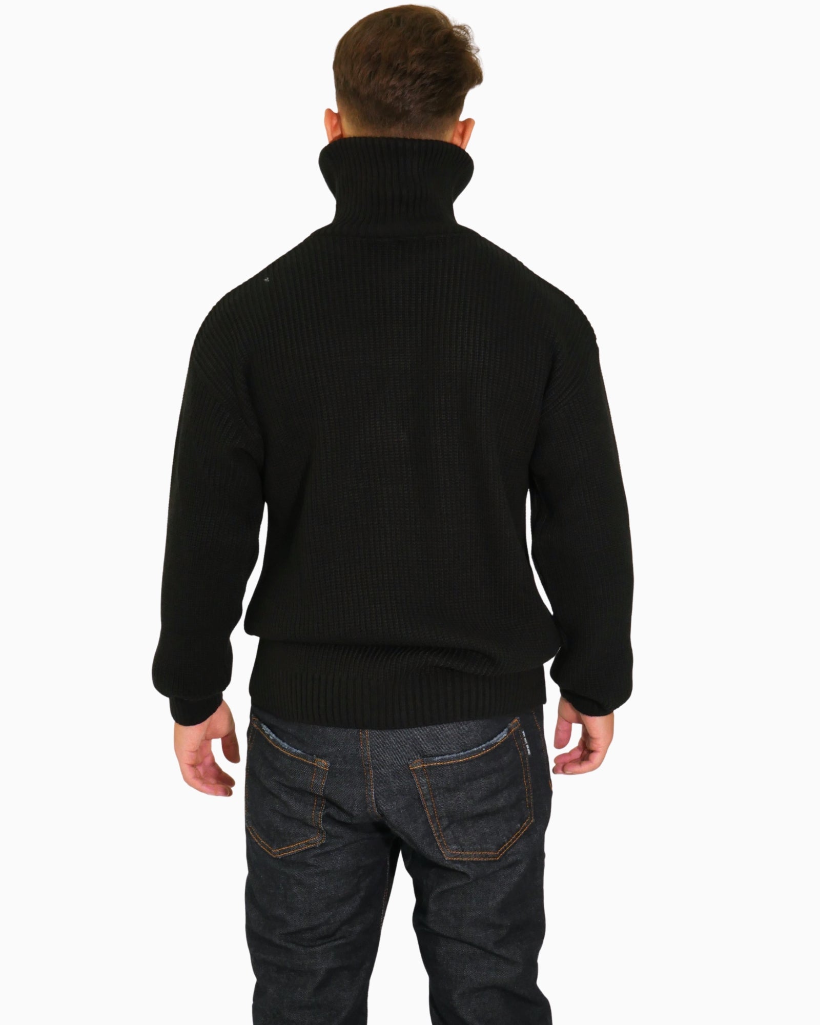 Why Not Brand Maglieria NEC25-NERO - SanShopLuxury - 2025, Abbigliamento, Autunno/Inverno, FW25, Idoneo, L, M, Maglieria, Nero, New, Uomo, Why Not Brand, XL, XXL