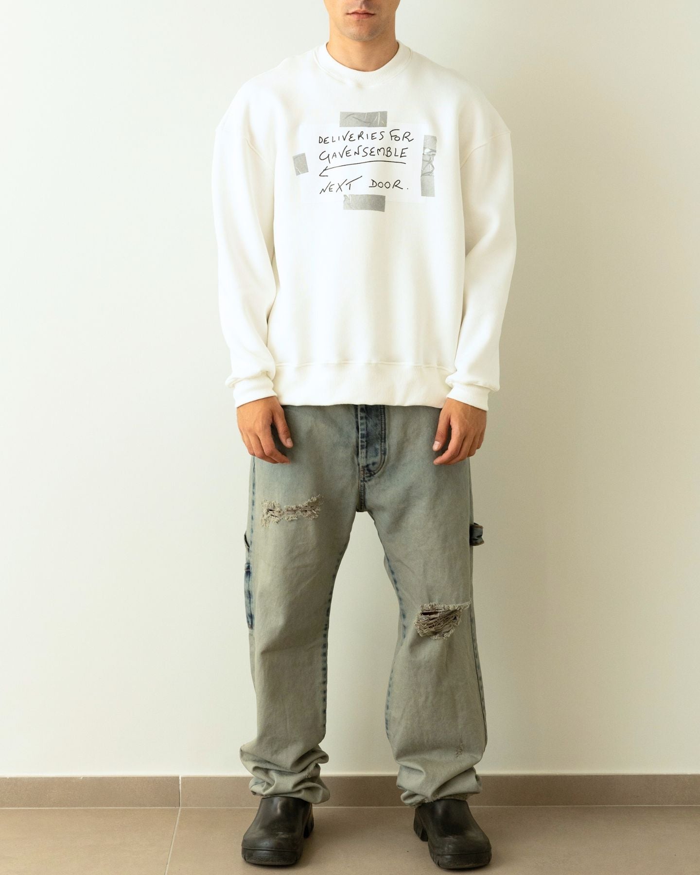 Inverno, Bianco, Felpa, FW24, Gavensemble, Idoneo, L, M, Outlet, S, Uomo, XL, XXL