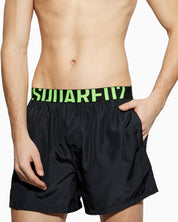 Dsquared2 Costume D7B646040-004 - SanShopLuxury - 2025, 46, 48, 50, 52, 54, Abbigliamento, Beachwear, Costume, Dsquared2, Idoneo, Nero-Verde, New, Pantaloncino, Primavera/Estate, SS25, Uomo
