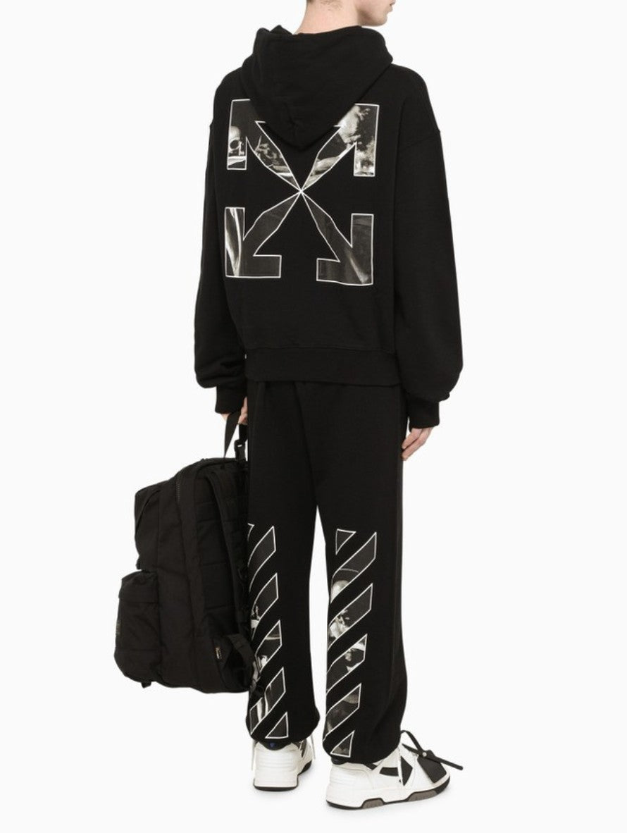 Off-White Felpa OMBB037C99FLE003 - SanShopLuxury - Abbigliamento, Autunno/Inverno, Carry Over, Con Cappuccio, Continuativo, Felpa, Idoneo, M, Nero, New, Off-White, Primavera/Estate, Uomo, XL, XXL