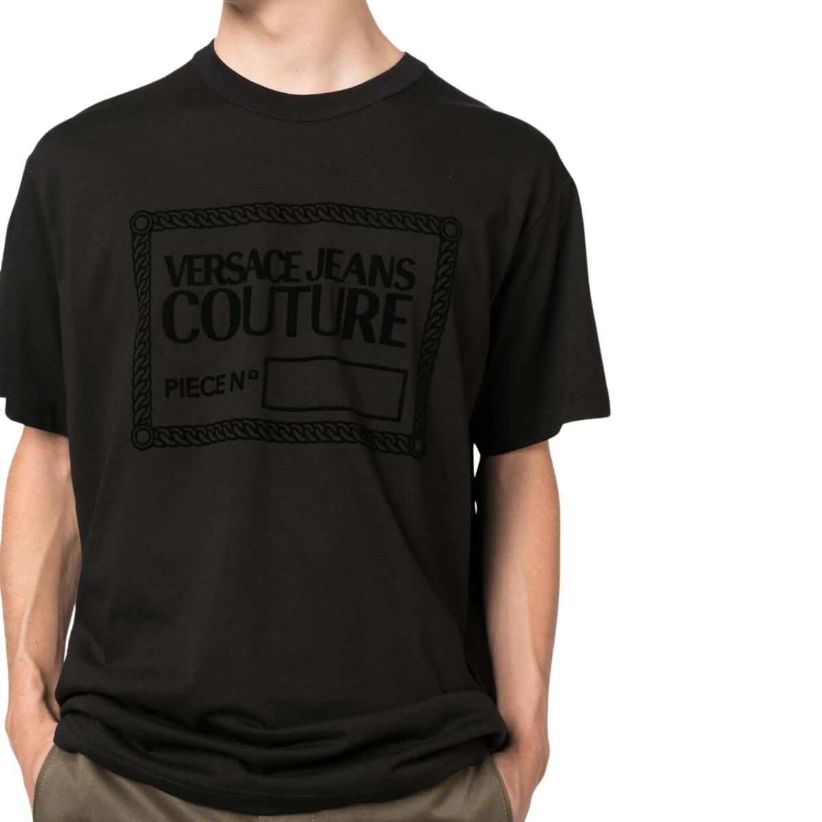 Versace Jeans Couture T-Shirt 75GAHT11 CJ00T - SanShopLuxury - 2023, Abbigliamento, Autunno/Inverno, FW23, Idoneo, L, M, Nero, Outlet, T-Shirt, Ultimo, Uomo, Versace Jeans Couture