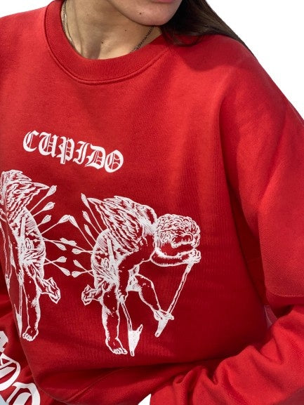 Marcelo Burlon Felpa CWBA031E18506114 2001 - SanShopLuxury - -70%, 2017, Abbigliamento, Autunno/Inverno, Donna, Felpa, FW17, Girocollo, M, Marcelo Burlon, Outlet, Rosso, S, XS