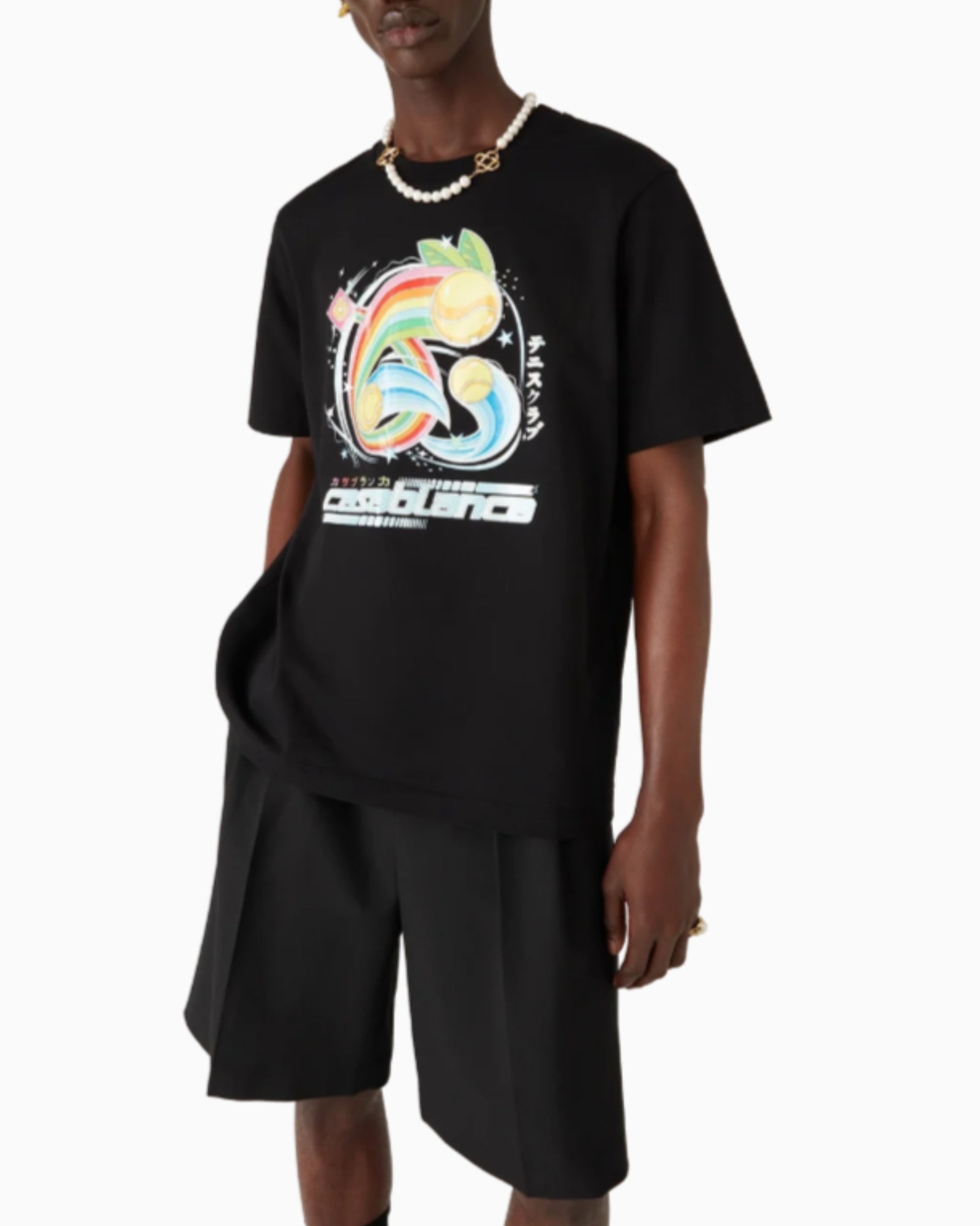 Casablanca T-Shirt MAW25JTS001/08 - SanShopLuxury - 2025, Abbigliamento, Autunno/Inverno, Casablanca, FW25, Idoneo, L, M, Nero, New, S, T-Shirt, Uomo, XL, XXL, XXXL