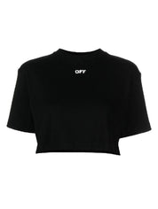 Off-White T-Shirt OWAA081C99JER001 - SanShopLuxury - Abbigliamento, Autunno/Inverno, Bianco, Carry Over, Continuativo, Crop, Donna, Idoneo, L, M, Nero, New, Off-White, Primavera/Estate, S, T-Shirt, XL, XS