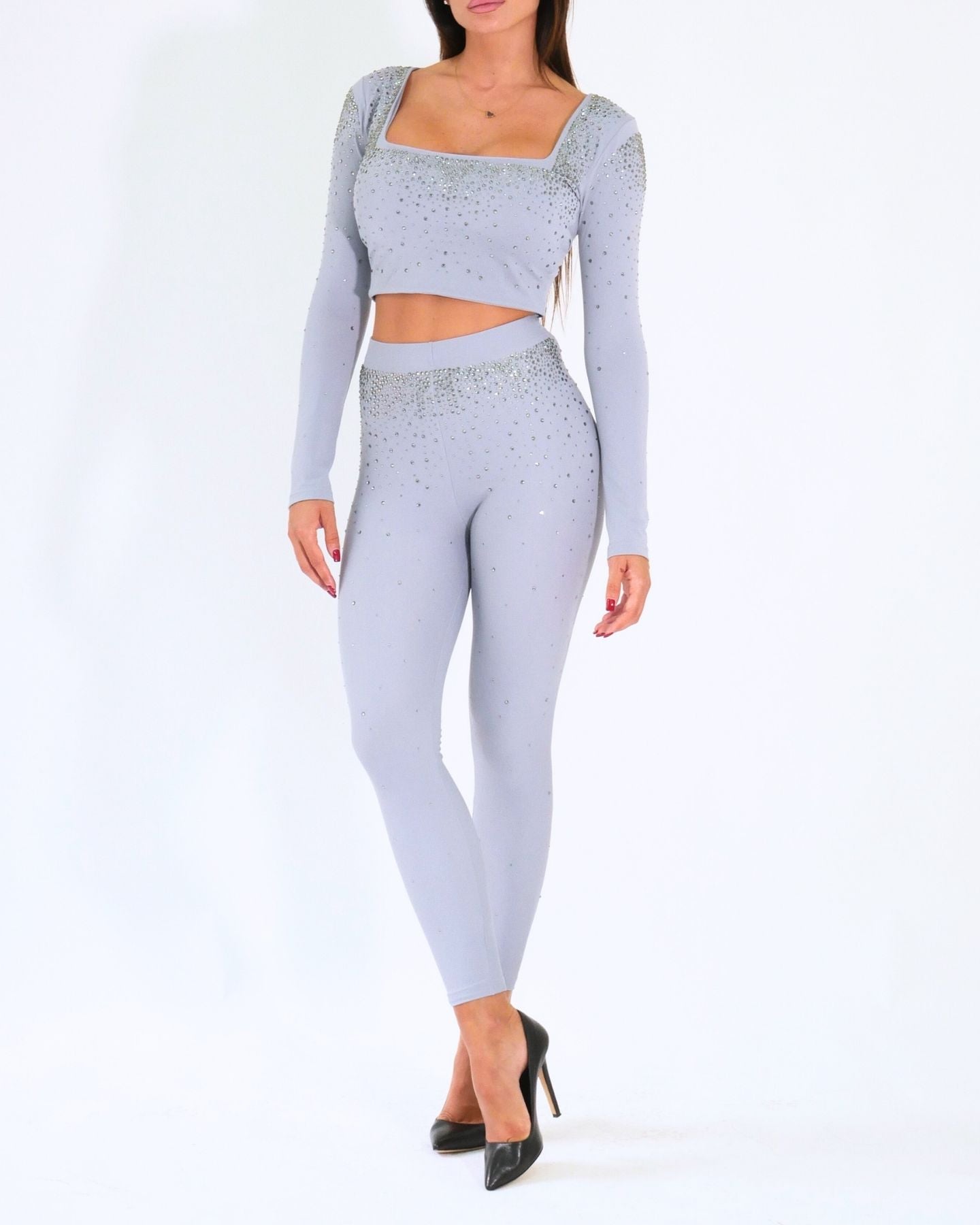 District Margherita Mazzei Top SH45 0023 - SanShopLuxury - 2024, Abbigliamento, Autunno/Inverno, Crop, District Margherita Mazzei, Donna, FW24, Grigio, Idoneo, L, M, Outlet, S, Top, XL, XS