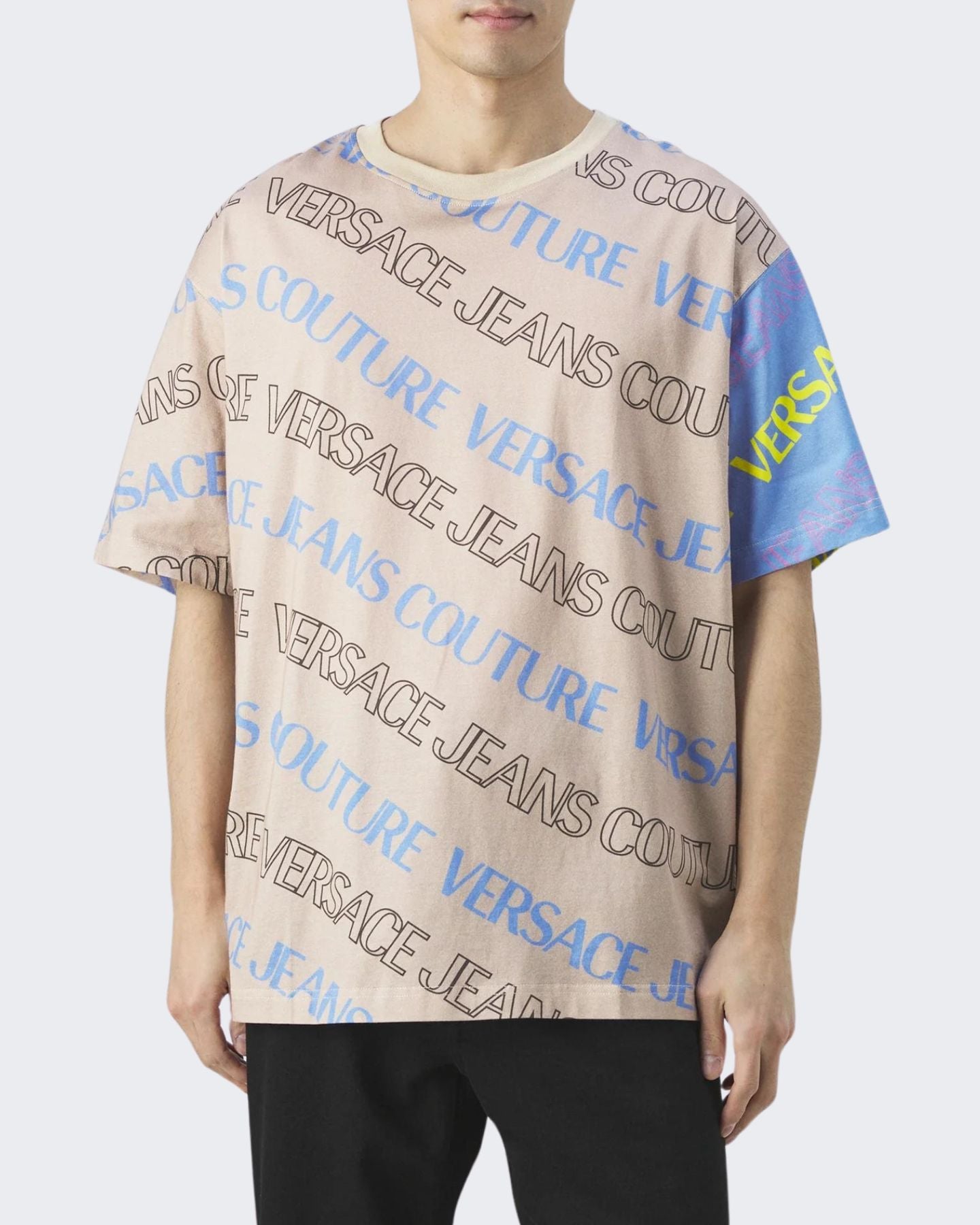 Versace Jeans Couture T-Shirt 76GAH6L1/JS296750 - SanShopLuxury - 2024, Abbigliamento, Beige, Idoneo, L, Outlet, Primavera/Estate, SS24, T-Shirt, Uomo, Versace Jeans Couture, XL