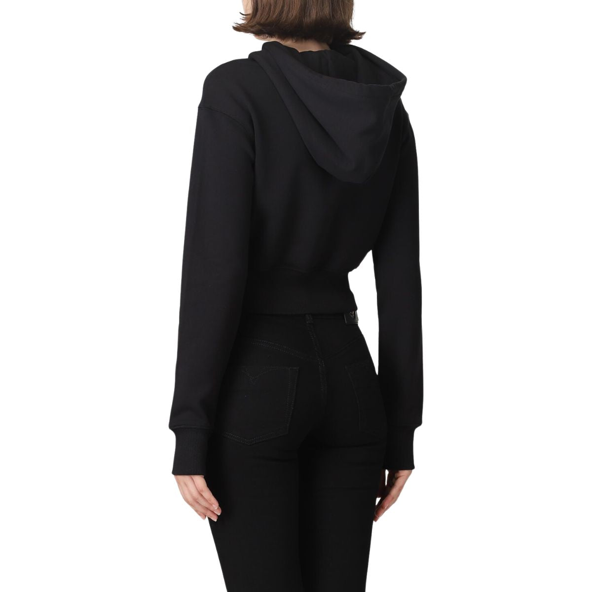 Versace Jeans Couture Felpa 75HAIE01 CF00E - SanShopLuxury - 2023, Abbigliamento, Autunno/Inverno, Con Cappuccio, Donna, Felpa, FW23, L, M, Nero-Oro, Outlet, S, Versace Jeans Couture