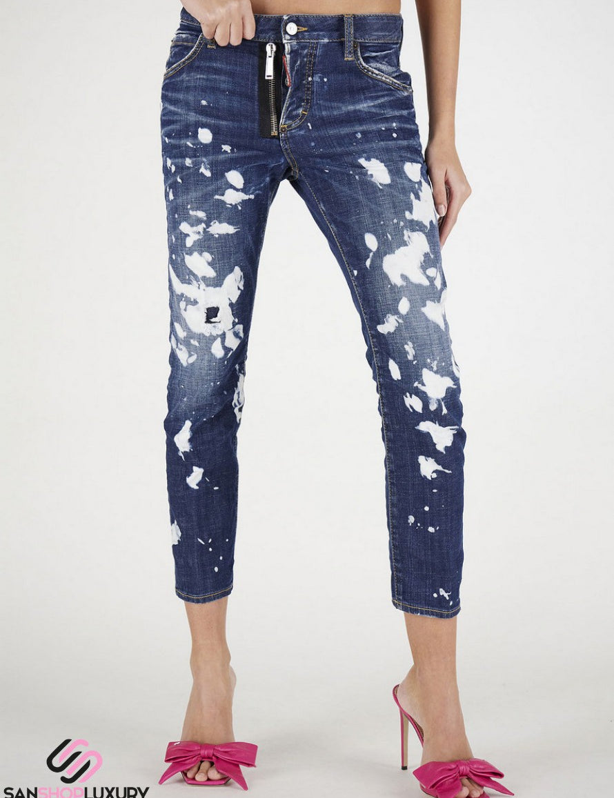 Inverno, Blu, Donna, Dsquared2, FW21, Jeans, Outlet