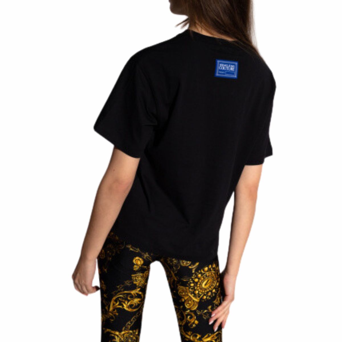 Versace Jeans Couture T-Shirt 71HAHP02 CJ00P - SanShopLuxury - -50%, 2021, Abbigliamento, Autunno/Inverno, Bianco, Donna, FW21, M, Nero, Outlet, S, T-Shirt, Versace Jeans Couture, XL