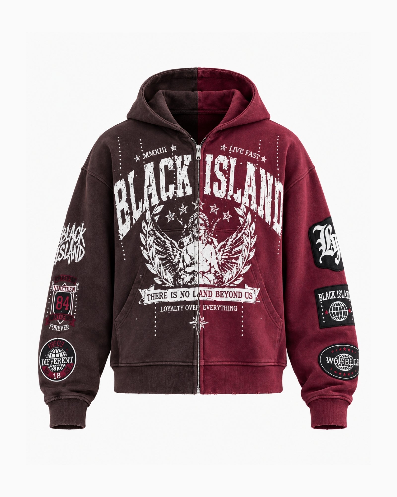 Black Island Felpa 2083-BROWN-RED