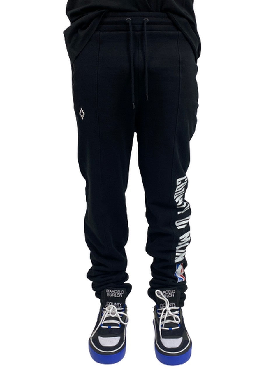 Marcelo Burlon Pantatuta CMCH008F18673117 - SanShopLuxury - -50%, 2018, Abbigliamento, Autunno/Inverno, FW18, L, M, Marcelo Burlon, Nero, Outlet, Pantatuta, S, Uomo, XS