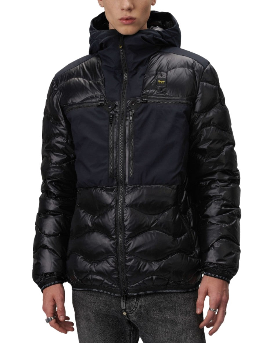 Blauer Giubbino 22WBLUC03013-006355 - SanShopLuxury - 2022, Abbigliamento, Autunno/Inverno, Blauer, FW22, Giubbino, Idoneo, L, Nero, Outlet, Uomo, XL, XXL, XXXL