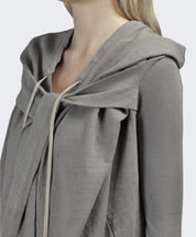 Rick Owens Drkshdw Felpa DS17F2222/BG - SanShopLuxury - -70%, 2017, Abbigliamento, Autunno/Inverno, Bianco, Con Cappuccio, Donna, Felpa, FW17, Grigio, M, Outlet, Rick Owens Drkshdw, S