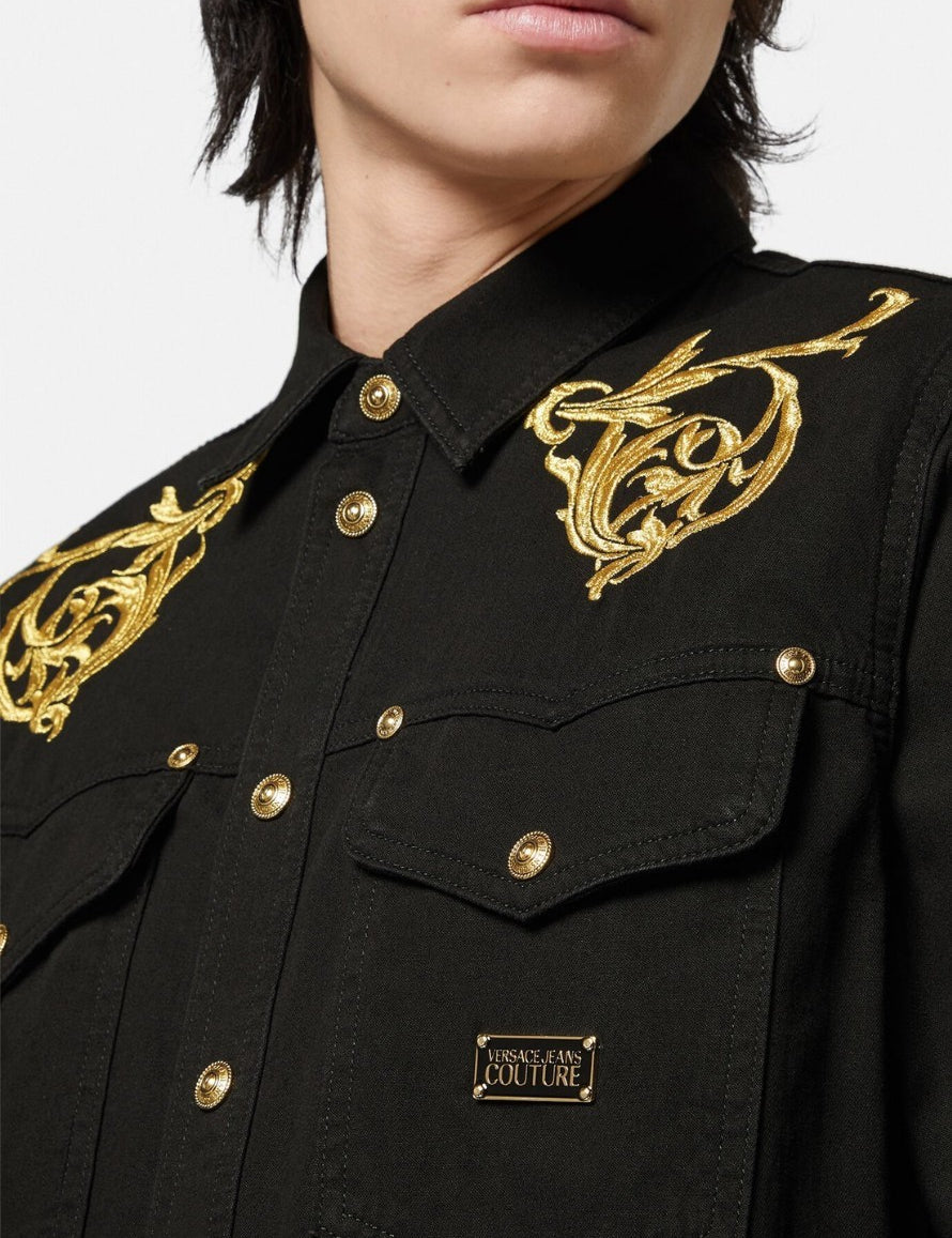 Inverno, Camicie, FW21, Nero, Outlet, Uomo, Versace Jeans Couture