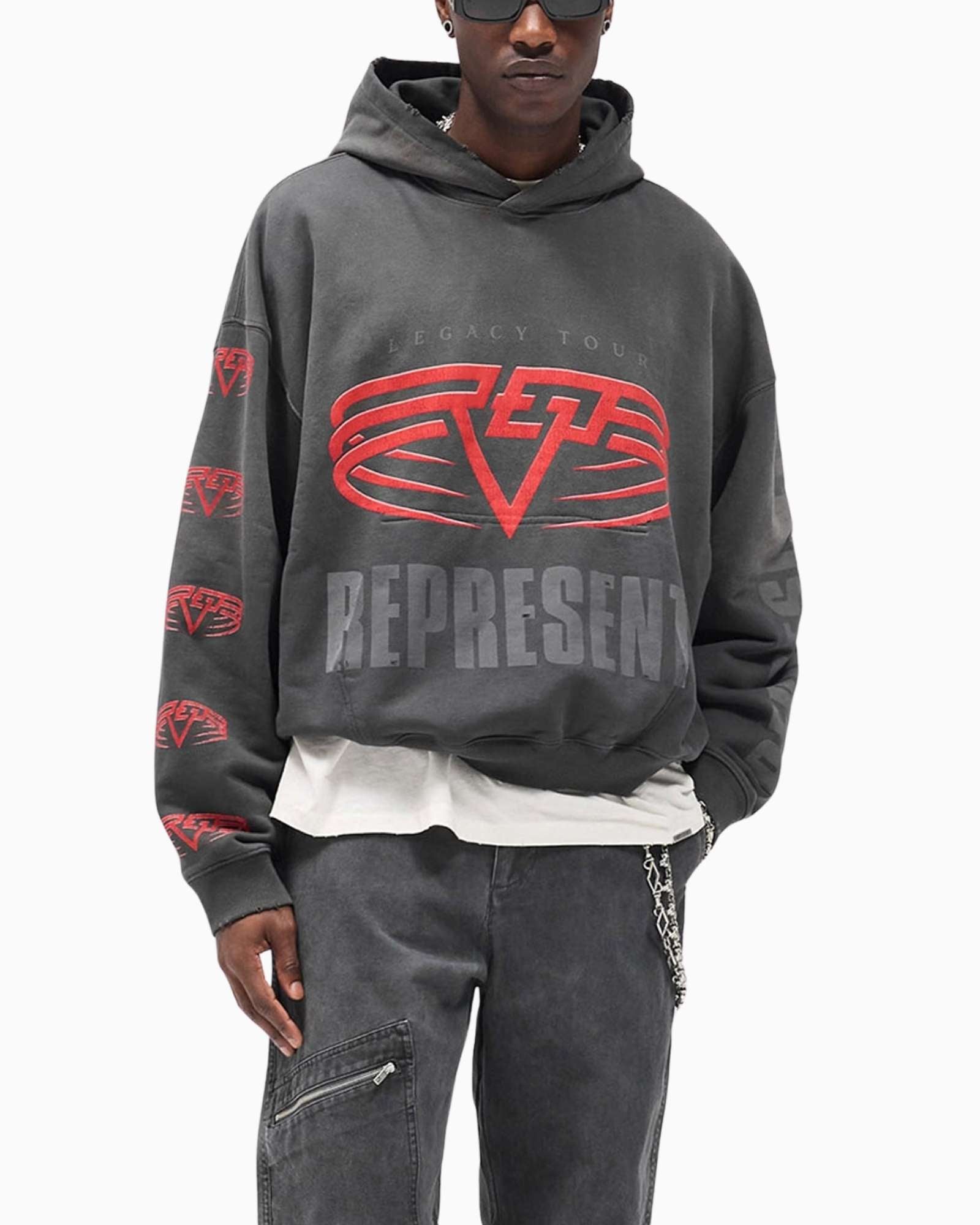 Represent Felpa MLM100366/46 - SanShopLuxury - 2025, Abbigliamento, Autunno/Inverno, Felpa, FW25, Grigio, Idoneo, L, M, New, Represent, S, Uomo, XL, XXL