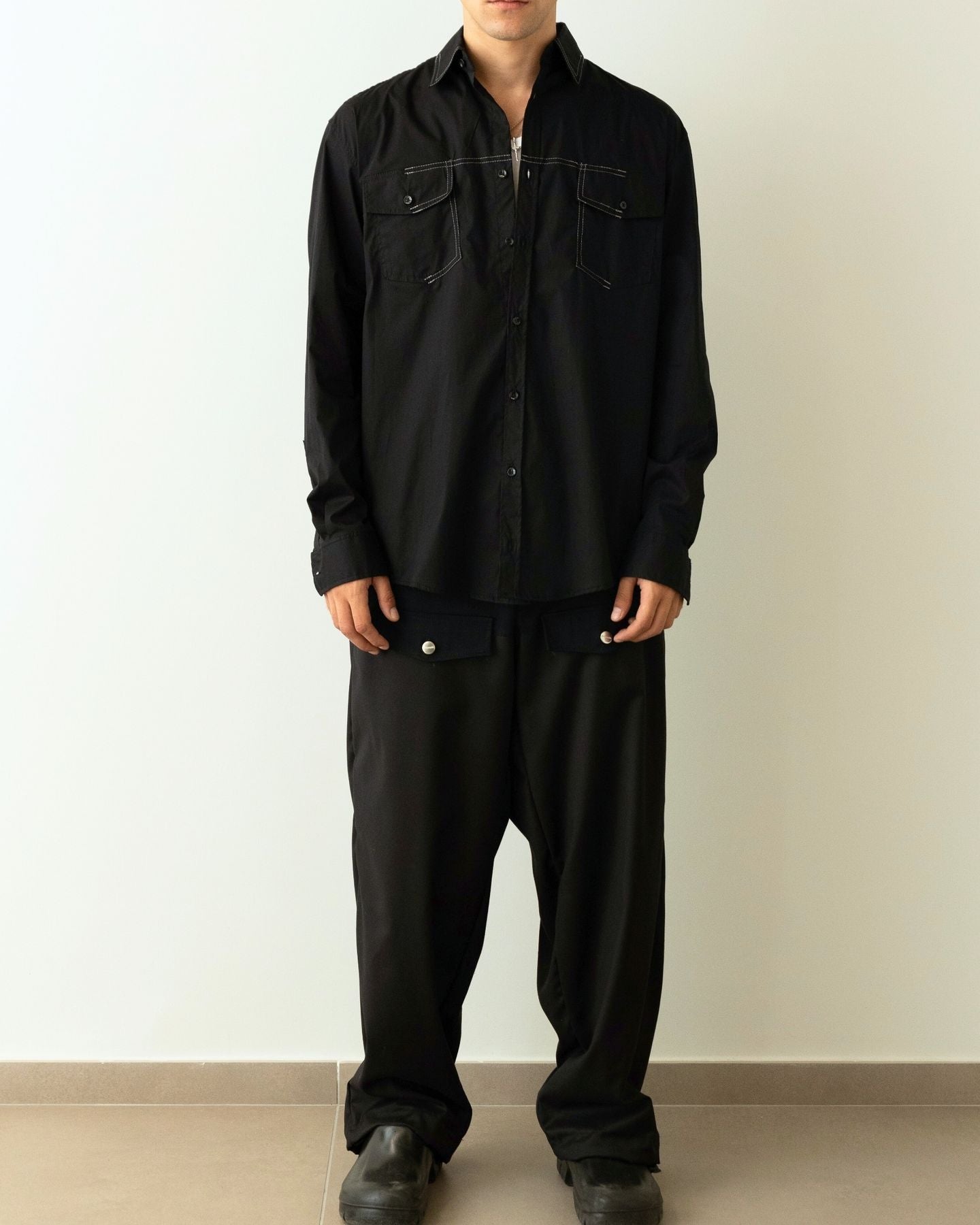 Gavensemble Camicia SHIRT80-N - SanShopLuxury - 2024, Abbigliamento, Autunno/Inverno, Camicia, Continuativo, FW24, Gavensemble, Idoneo, L, M, Nero, Outlet, Primavera/Estate, S, Uomo, XL, XXL