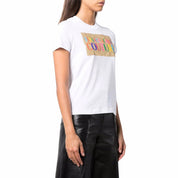 Versace Jeans Couture T-Shirt 71HAHT07 CJ00T - SanShopLuxury - -50%, 2021, Abbigliamento, Autunno/Inverno, Bianco, Donna, FW21, M, Outlet, T-Shirt, Versace Jeans Couture, XL