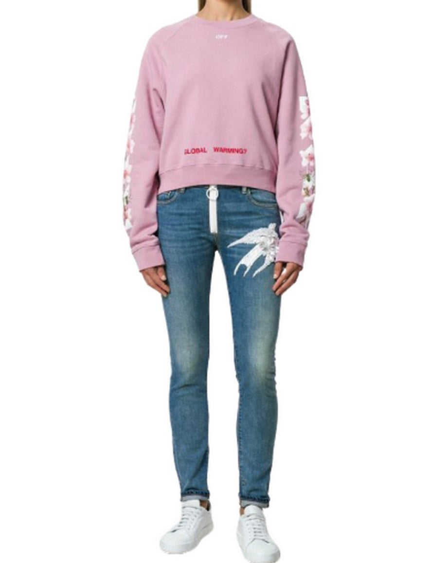 Inverno, Blu, Donna, FW17, Jeans, Off-White, Outlet
