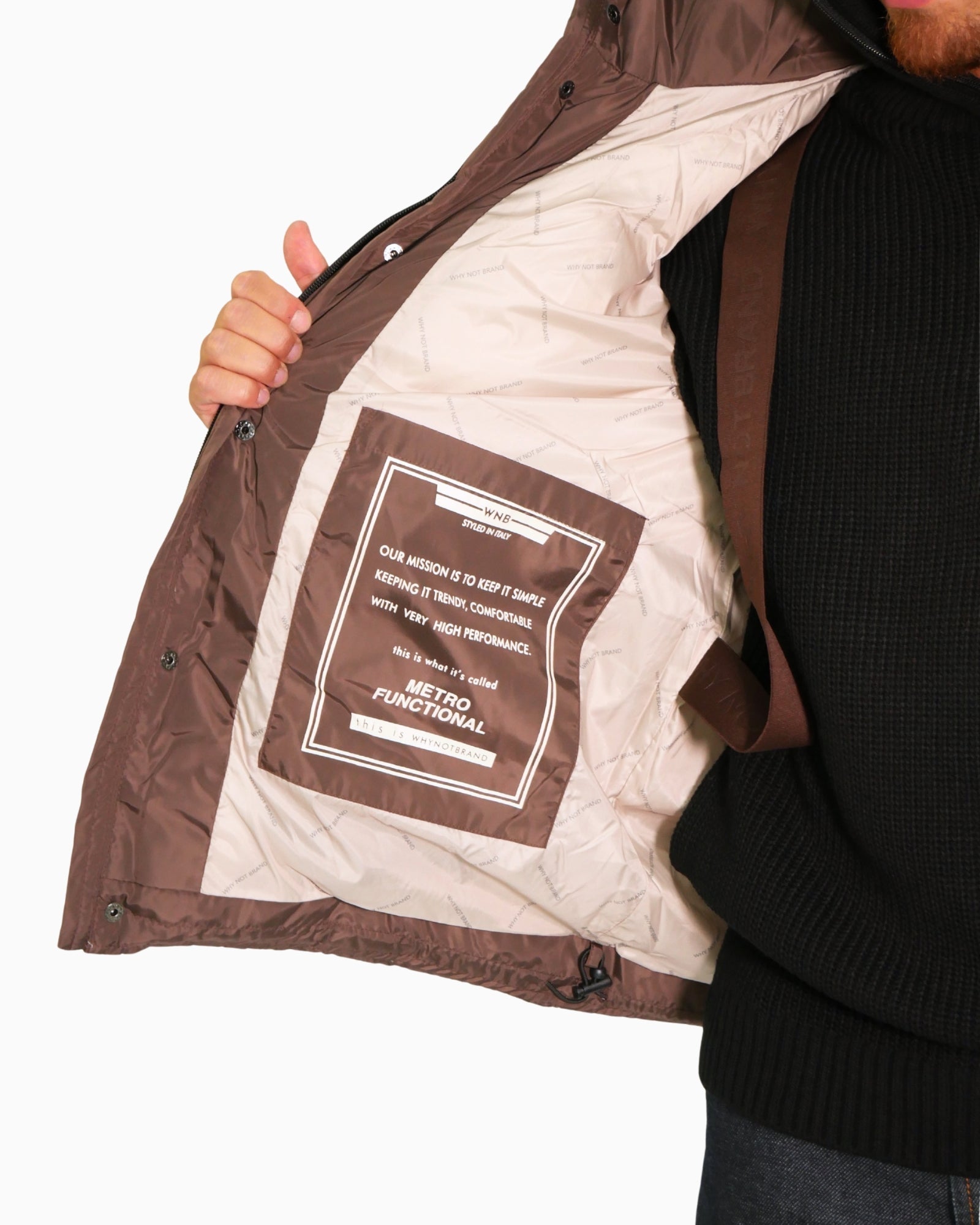 Why Not Brand Giubbino GH1-MARRONE - SanShopLuxury - 2025, Abbigliamento, Autunno/Inverno, FW25, Giubbino, Idoneo, L, M, Marrone, New, Uomo, Why Not Brand, XL, XXL