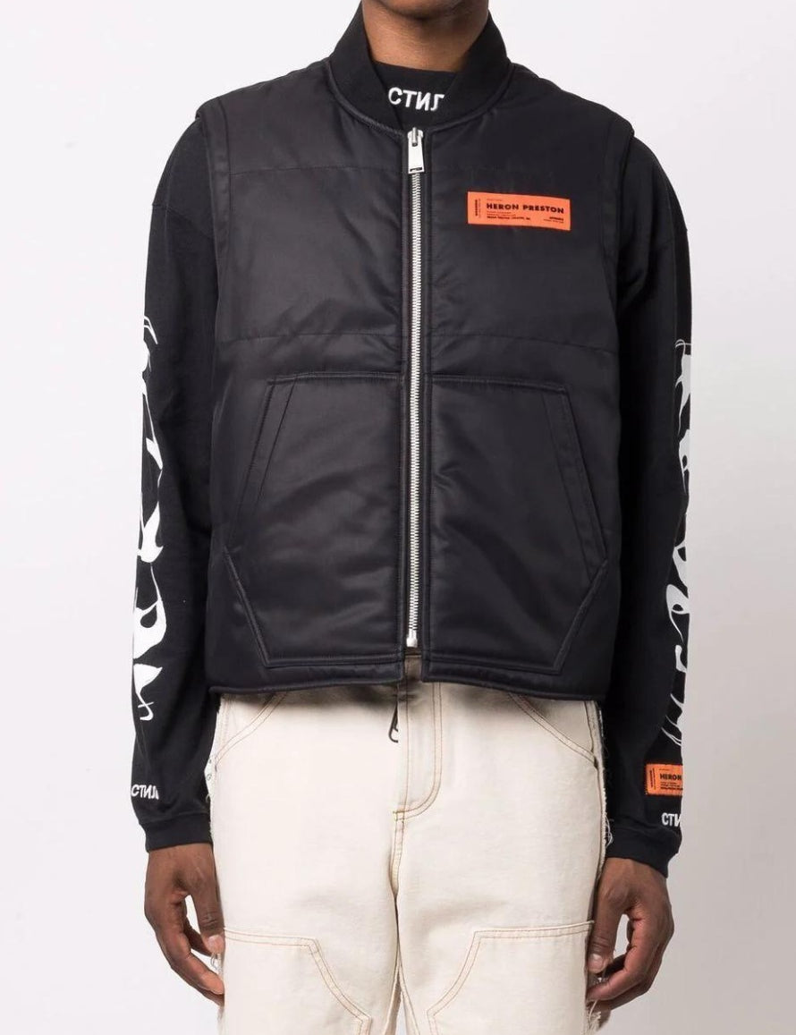 Inverno, FW21, Giubbino, Heron Preston, L, M, Nero, Outlet, Smanicato, Uomo, XL