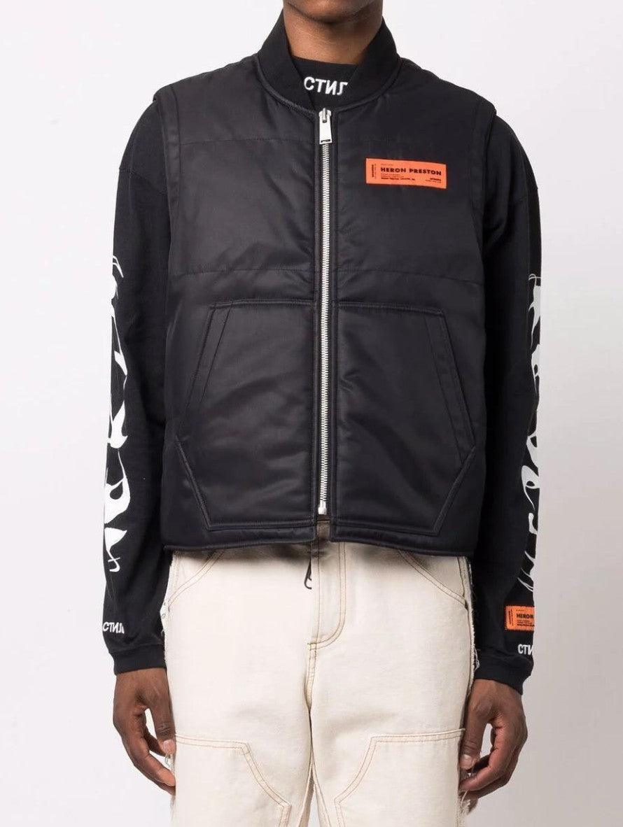 Heron Preston Giubbino HMEA069F21FAB0011022 - SanShopLuxury - -50%, 2021, Abbigliamento, Autunno/Inverno, FW21, Giubbino, Heron Preston, L, M, Nero, Outlet, Smanicato, Uomo, XL