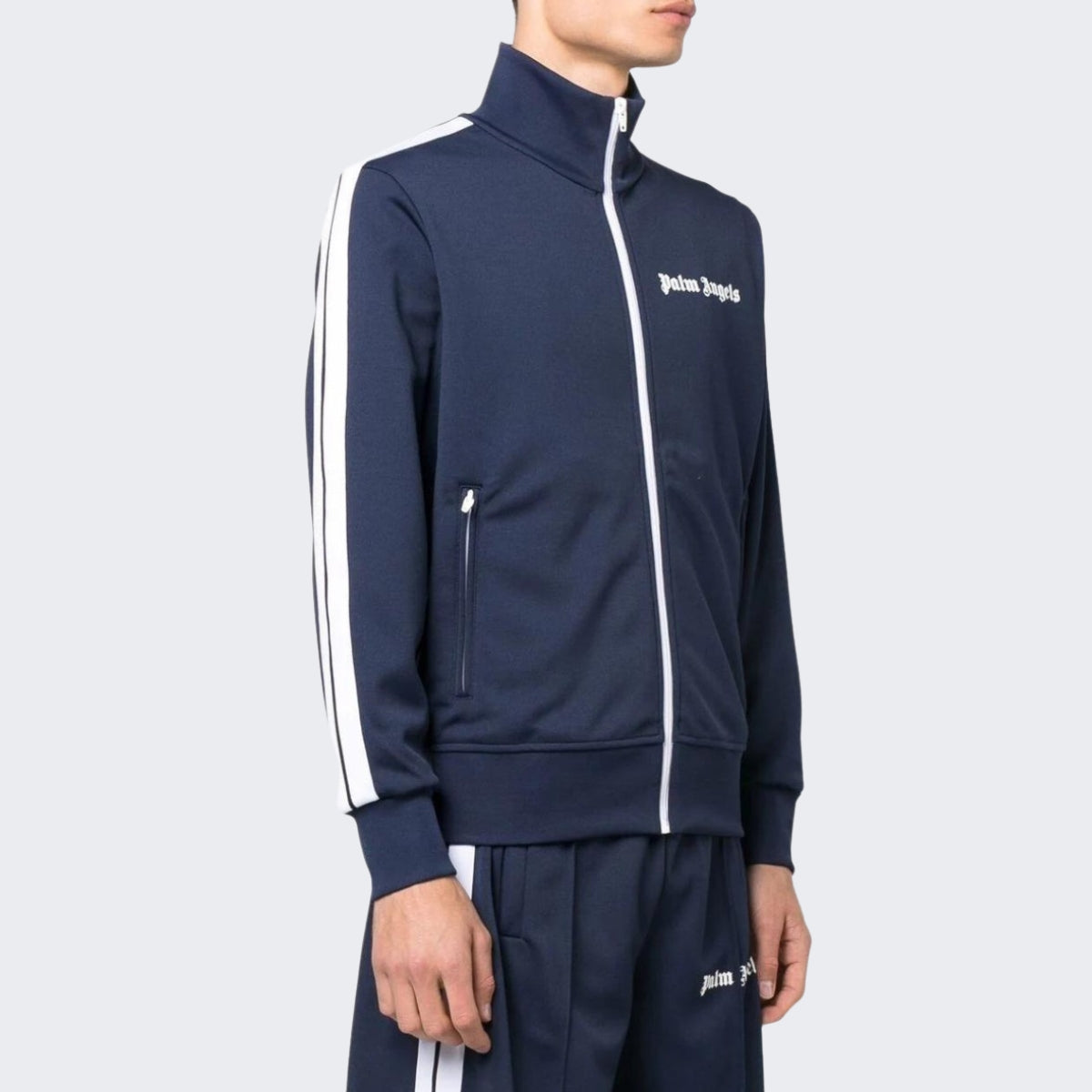 Palm Angels Felpa PMBD001C99FAB004 - SanShopLuxury - 2023, Abbigliamento, Autunno/Inverno, Blu, Carry Over, Continuativo, Felpa, Idoneo, L, M, Nero, New, Palm Angels, Primavera/Estate, S, Ultimo, Uomo, XL, Zip