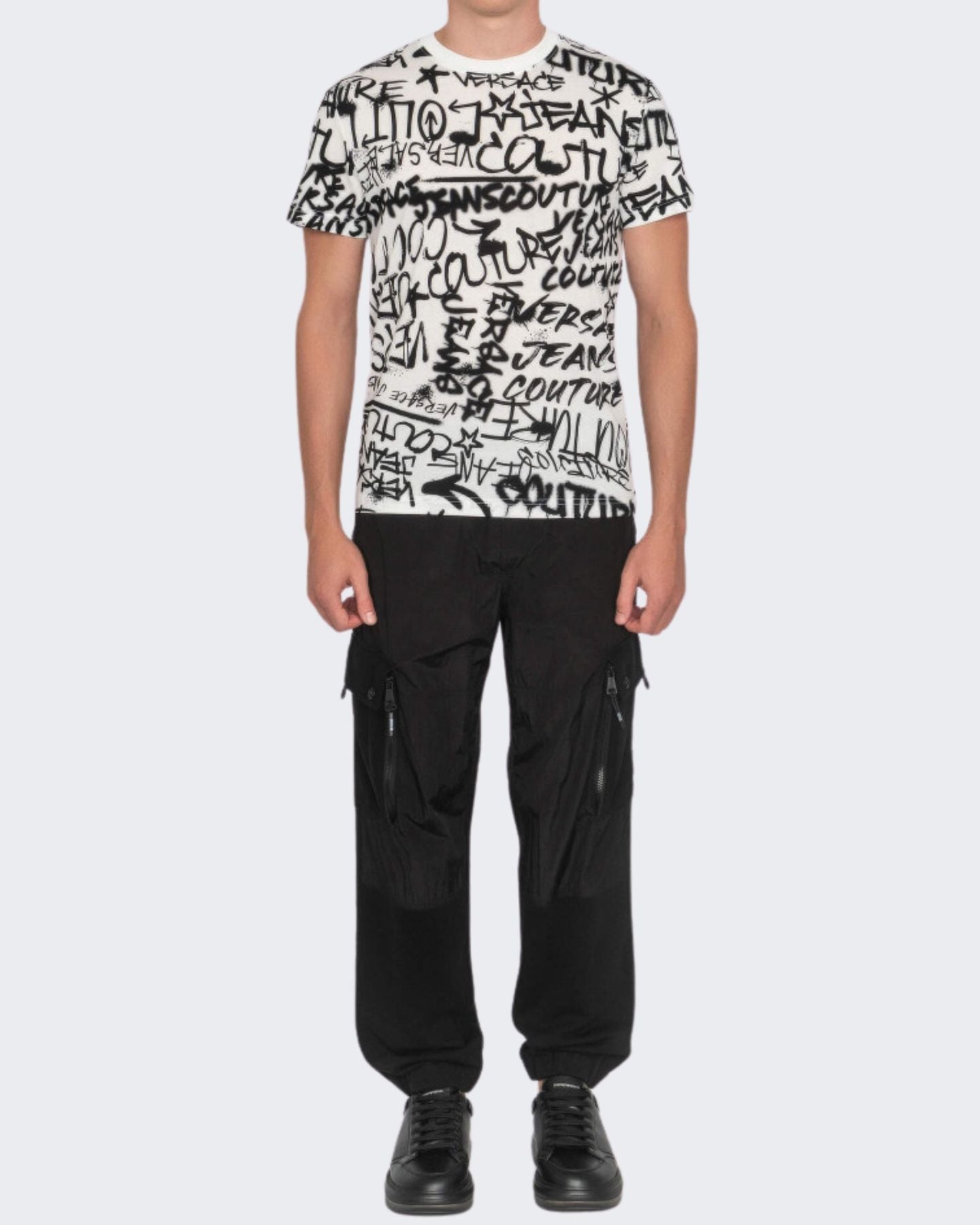 Versace Jeans Couture Pantatuta 75GAAD06 CQD24 - SanShopLuxury - 2023, 46, 48, 50, 52, Abbigliamento, Autunno/Inverno, Cargo, FW23, Idoneo, Nero, Outlet, Pantatuta, Uomo, Versace Jeans Couture