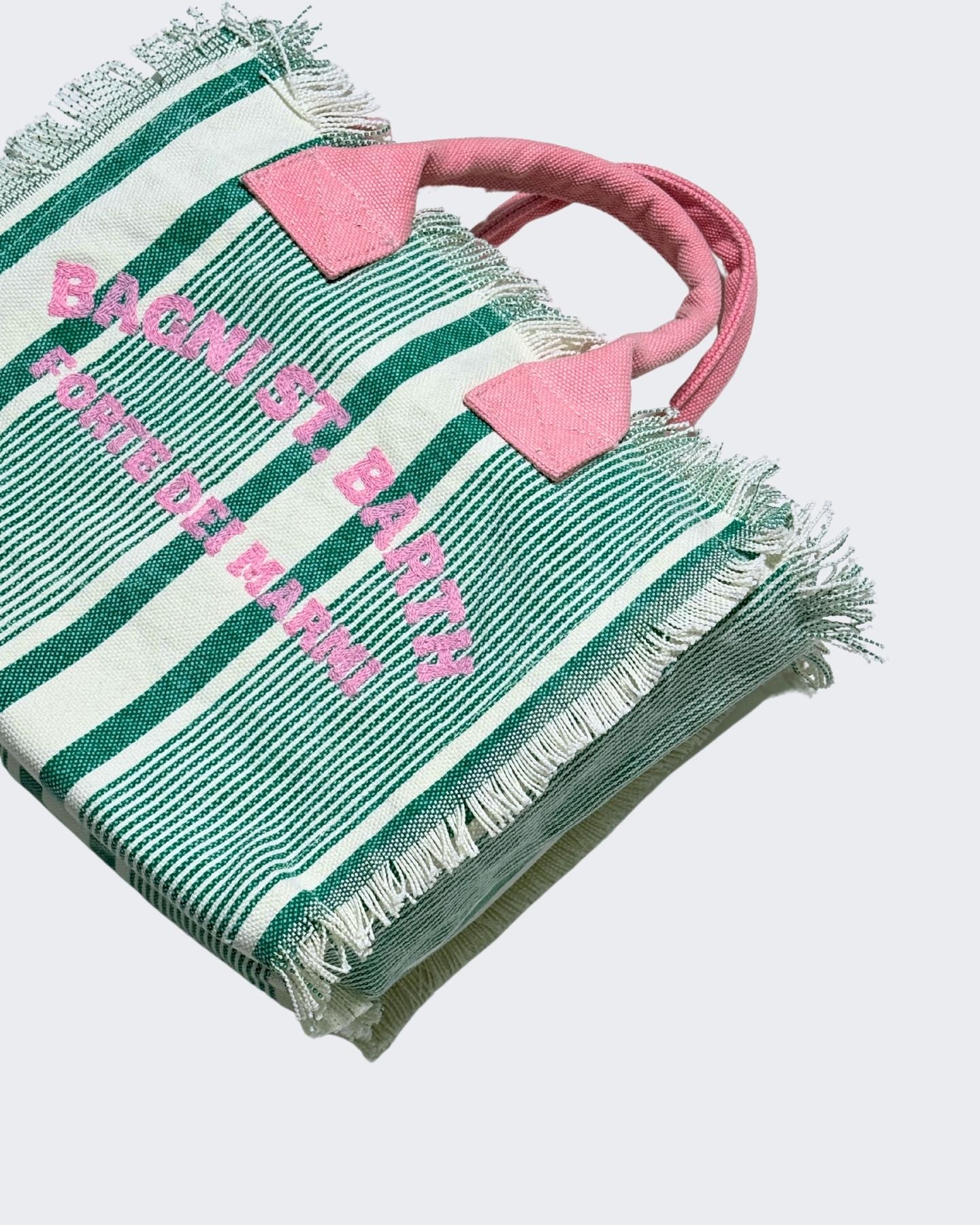 Mc2 Saint Barth Borsa a Mano COL0001-00558F - SanShopLuxury - Beachwear, Bianco-Verde, Borsa a Mano, Borsa da spiaggia, Carry Over, Donna, Mc2 Saint Barth, New, Primavera/Estate, Stellato, Unica, Valigeria