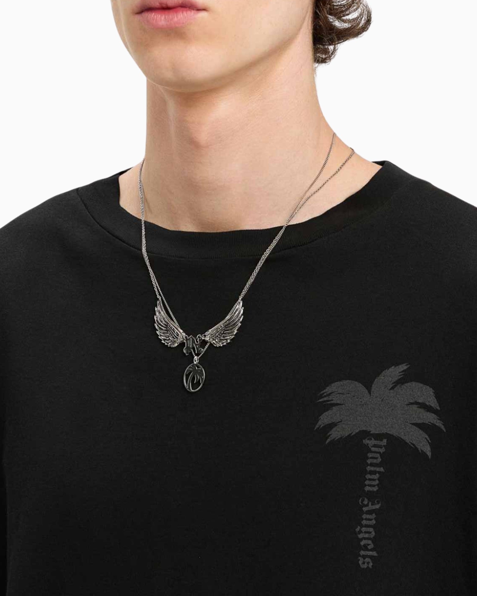 Palm Angels T-Shirt PMAA002S25JER004 1313 - SanShopLuxury - 2025, Abbigliamento, Idoneo, L, M, Nero, New, Palm Angels, Primavera/Estate, S, SS25, T-Shirt, Uomo, XL, XS, XXL