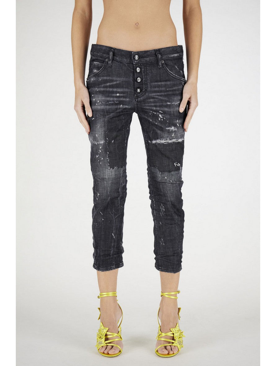 Inverno, Donna, Dsquared2, FW21, Jeans, Nero, Outlet
