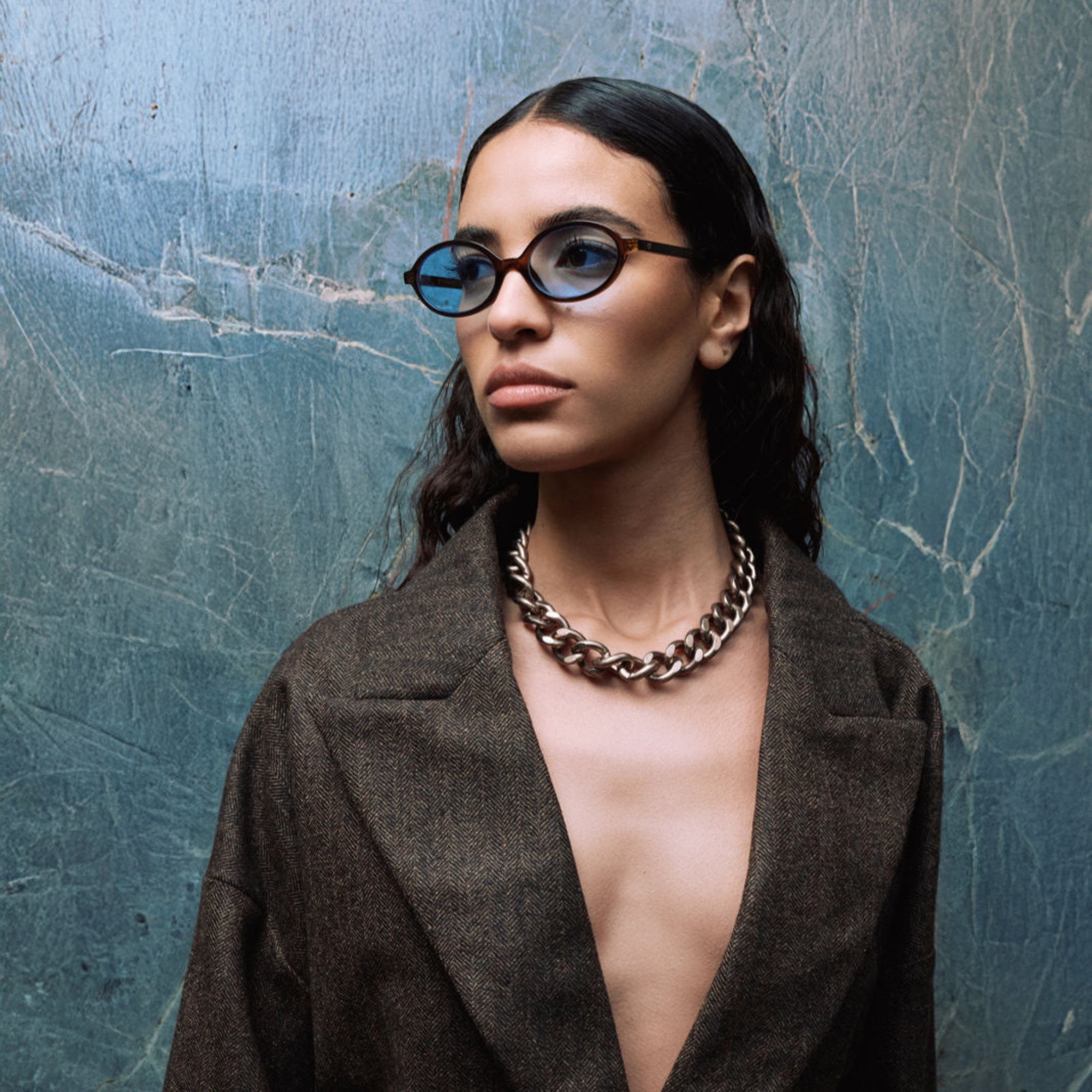 Sunglasses Occhiali TOKYO-C02-MOCHA BLU