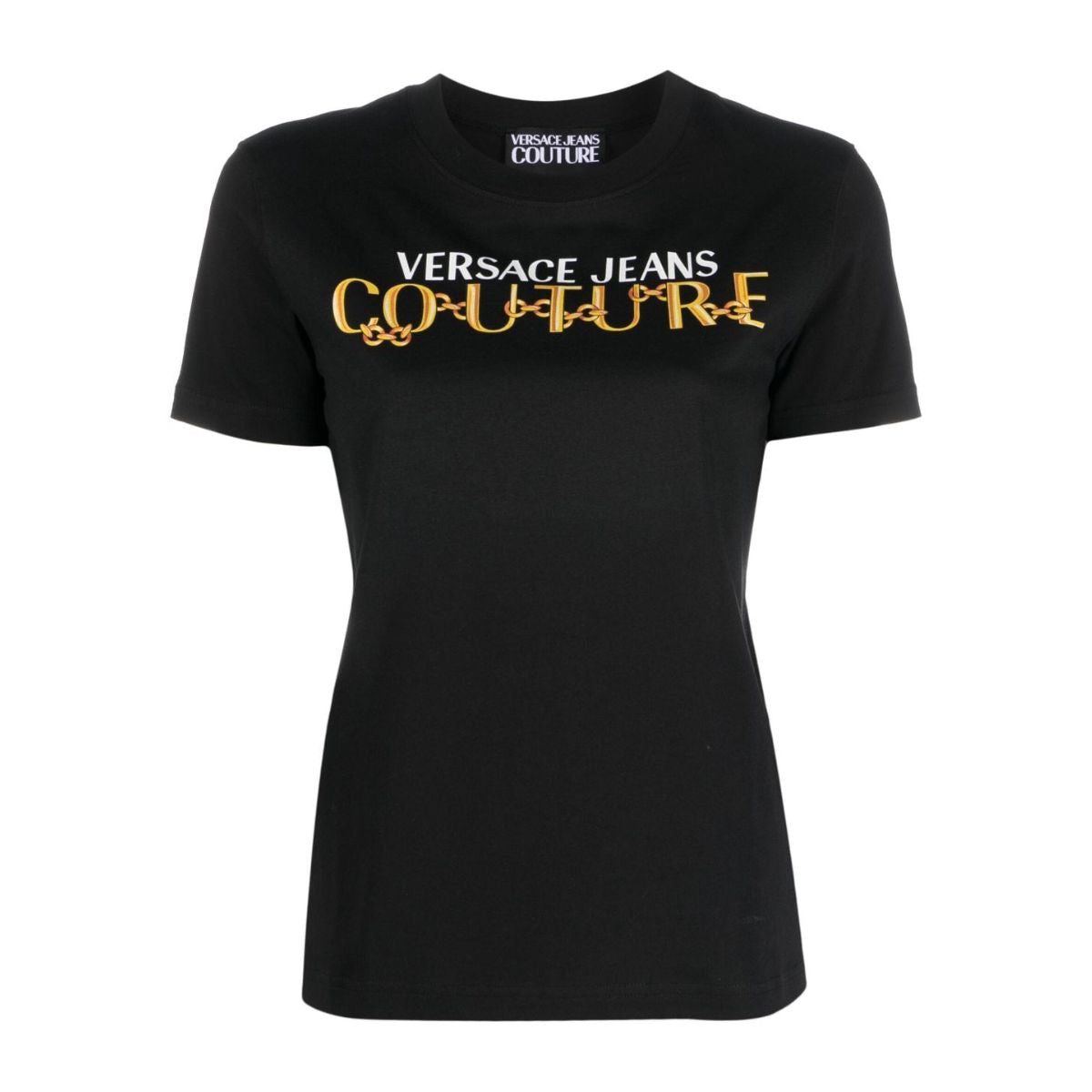Inverno, Donna, FW23, M, Nero-Oro, Outlet, S, T-Shirt, Versace Jeans Couture
