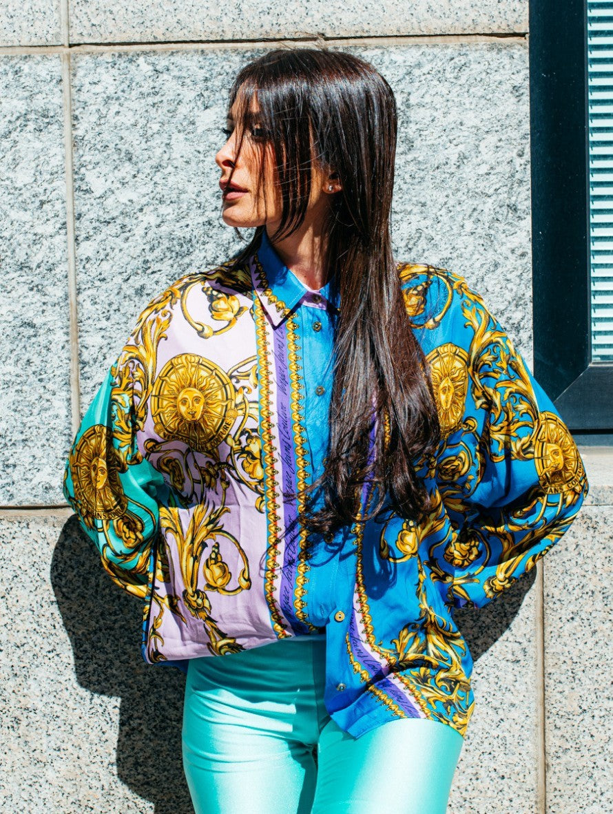 Versace Jeans Couture Camicie 72HAL2A1 - SanShopLuxury - 2022, 44, Abbigliamento, Azzurro, Camicie, Donna, Outlet, Primavera/Estate, SS22, Ultimo, Versace Jeans Couture