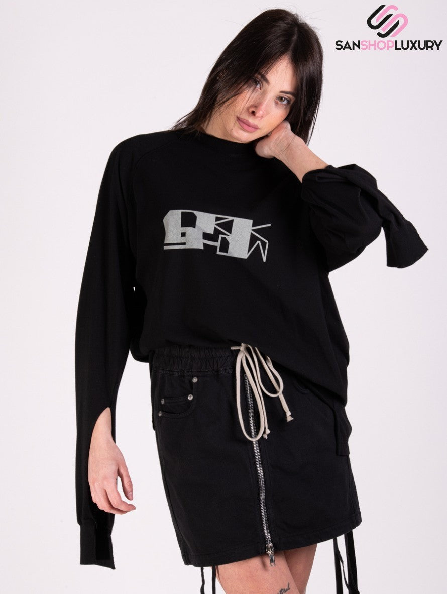 Rick Owens Drkshdw T-Shirt DS02A3210 RNEP4 0961 - SanShopLuxury - -50%, 2021, Abbigliamento, Autunno/Inverno, Donna, FW21, Nero, Outlet, Rick Owens Drkshdw, T-Shirt, Unica