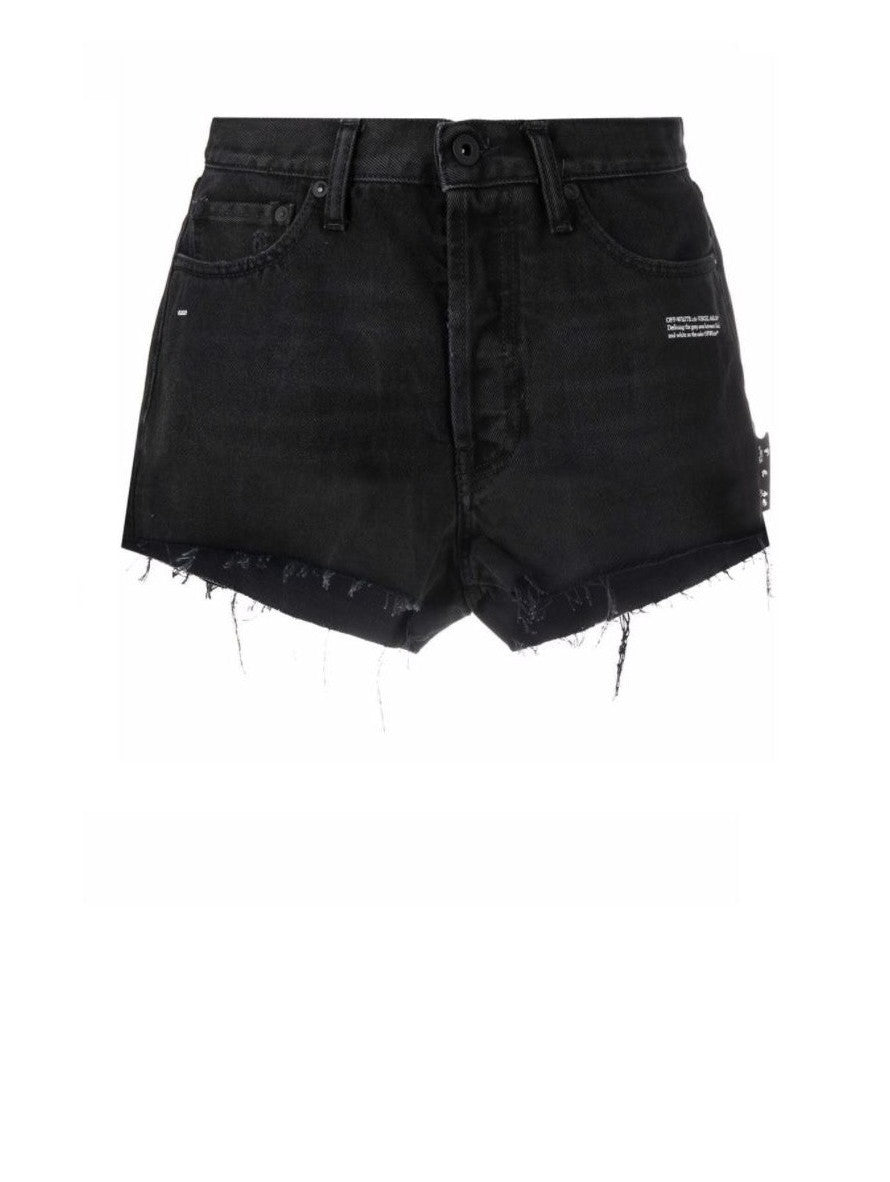 Off-White Short OWYC002F21DEN0011000 - SanShopLuxury - -50%, 2021, 39, 40, 41, Abbigliamento, Autunno/Inverno, Donna, FW21, Nero, Off-White, Outlet, Short