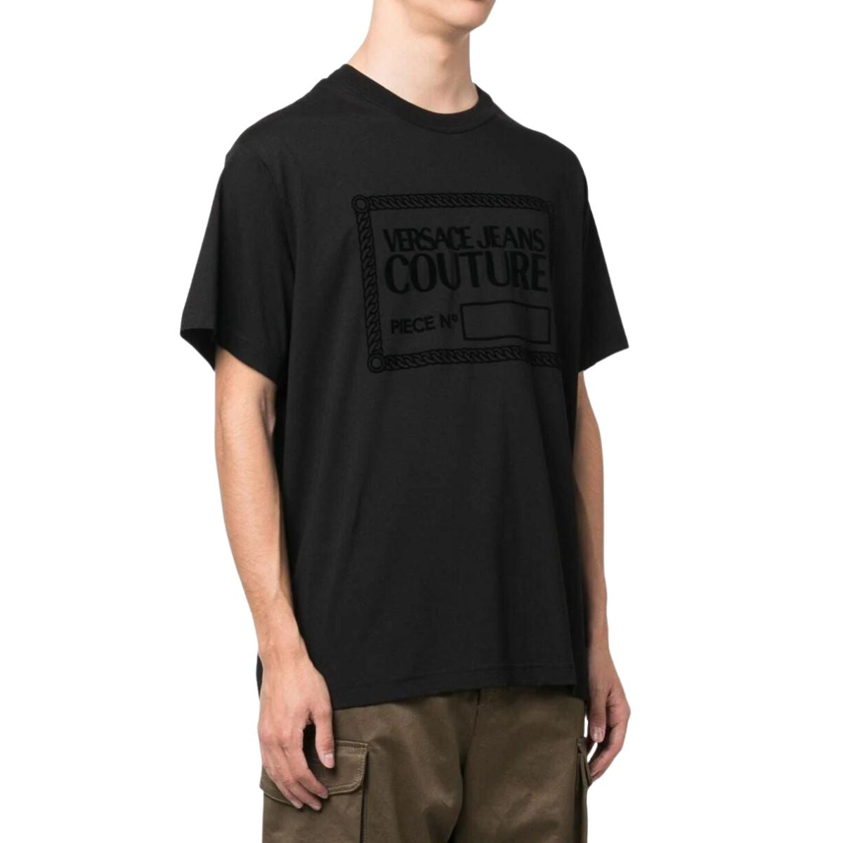 Inverno, FW23, Idoneo, L, M, Nero, Outlet, T-Shirt, Ultimo, Uomo, Versace Jeans Couture