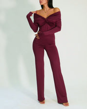 District Margherita Mazzei Tuta Intera ED88 0907 - SanShopLuxury - 2024, Abbigliamento, Autunno/Inverno, Bordeaux, District Margherita Mazzei, Donna, FW24, Idoneo, L, M, Outlet, Rosso, S, Tuta Intera, XL, XS