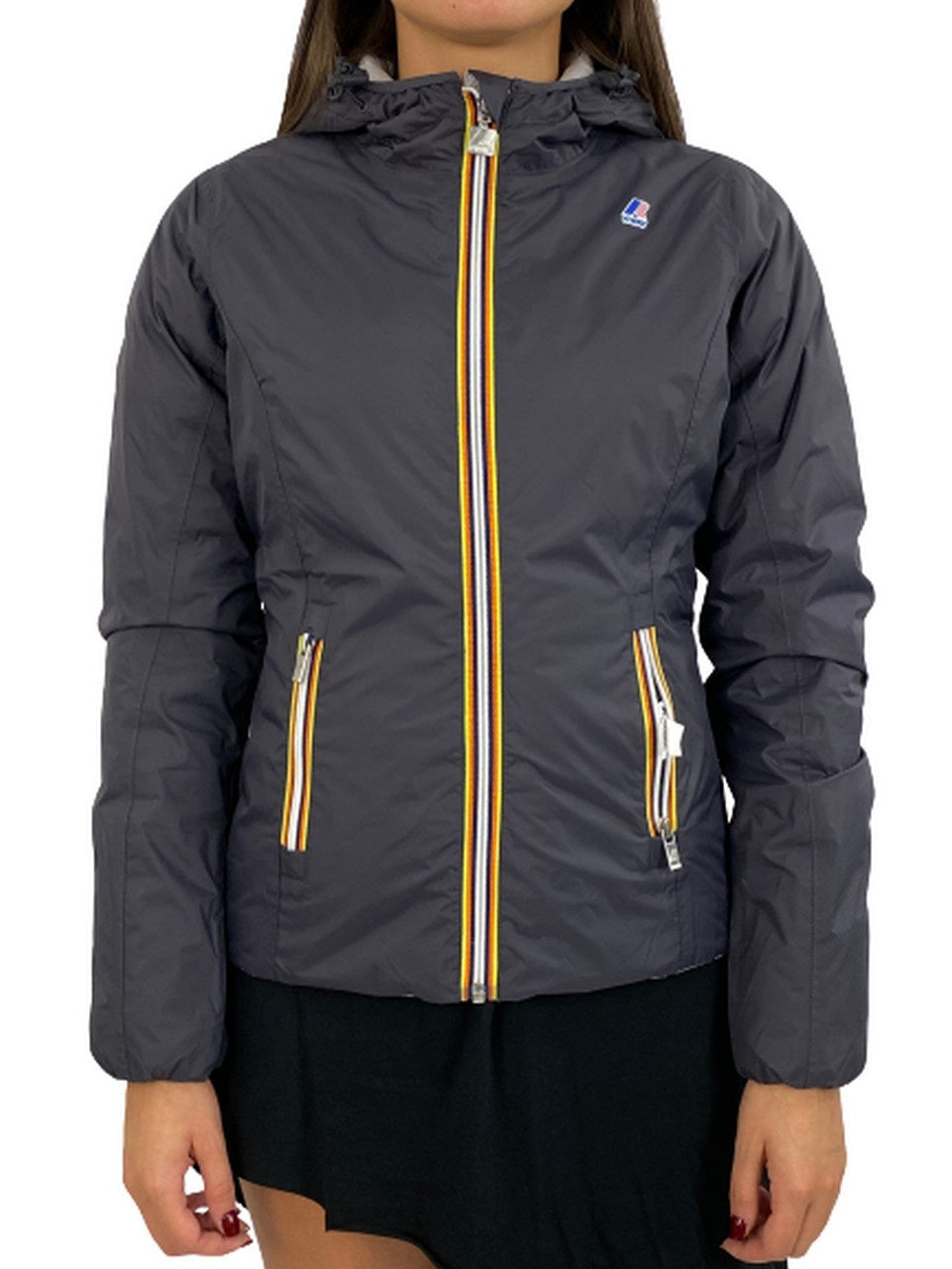 K-Way Giubbino K002II0 - SanShopLuxury - -50%, 2018, 4=XXL, 7=M, 8=S, 9=XS, Abbigliamento, Autunno/Inverno, Bianco, Donna, FW18, Giubbino, Grigio, K-Way, Nero, Outlet, Rosa