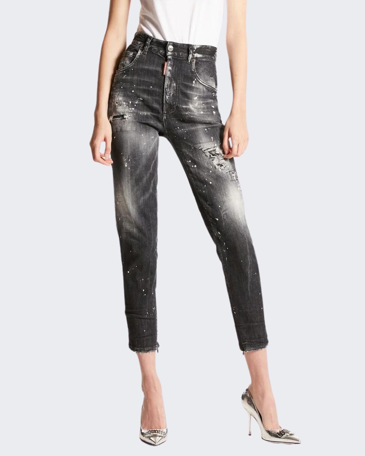Dsquared2 Jeans S72LB0738 900 - SanShopLuxury - 2024, 36, 38, 40, 42, Abbigliamento, Autunno/Inverno, Continuativo, Donna, Dsquared2, Idoneo, Jeans, Nero, Outlet, Primavera/Estate, SS24, Ultimo