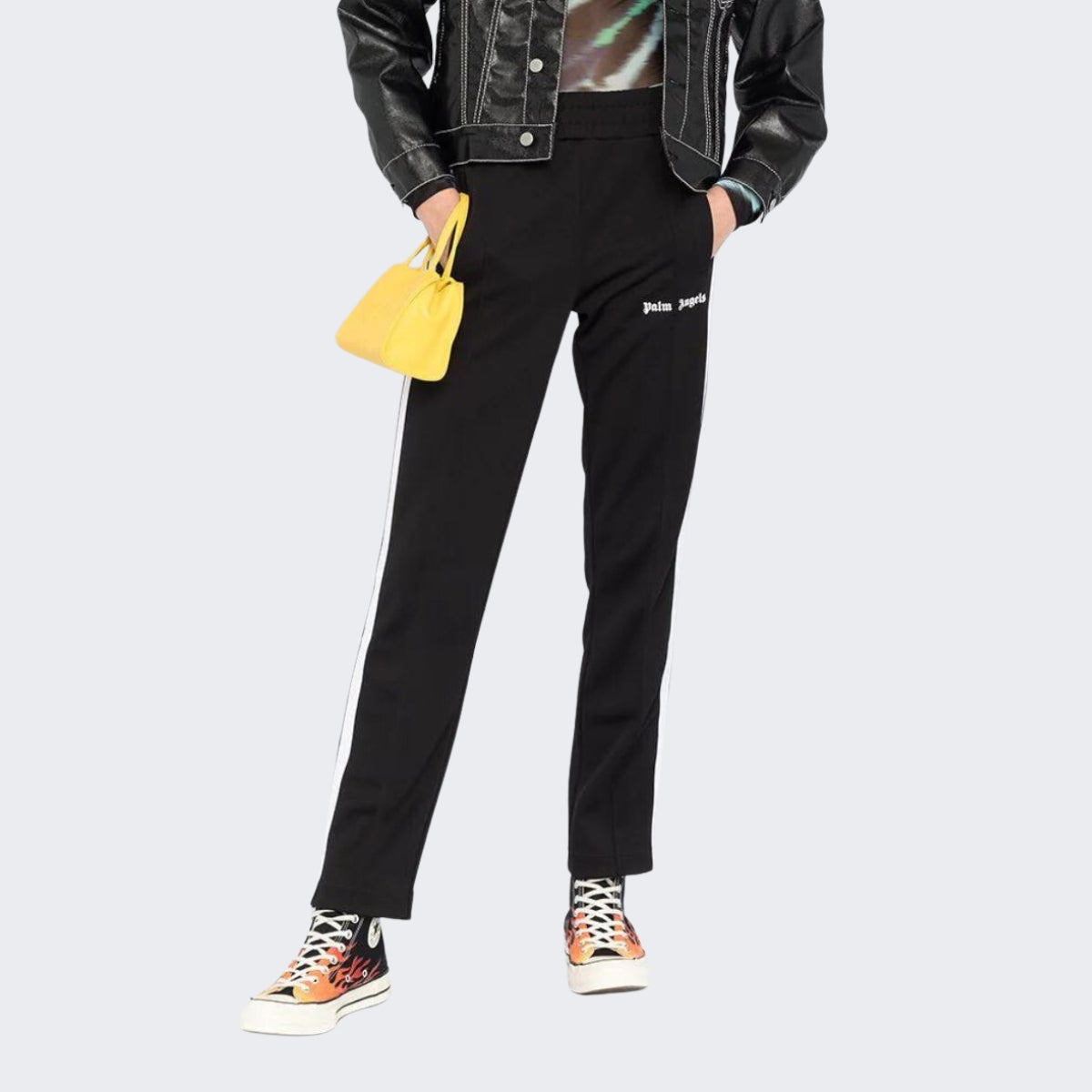 Palm Angels Pantatuta PWCJ001C99FAB001 - SanShopLuxury - Abbigliamento, Autunno/Inverno, Carry Over, Continuativo, Donna, Fucsia, L, Nero, New, Palm Angels, Pantatuta, Primavera/Estate, Rosa, Stellato