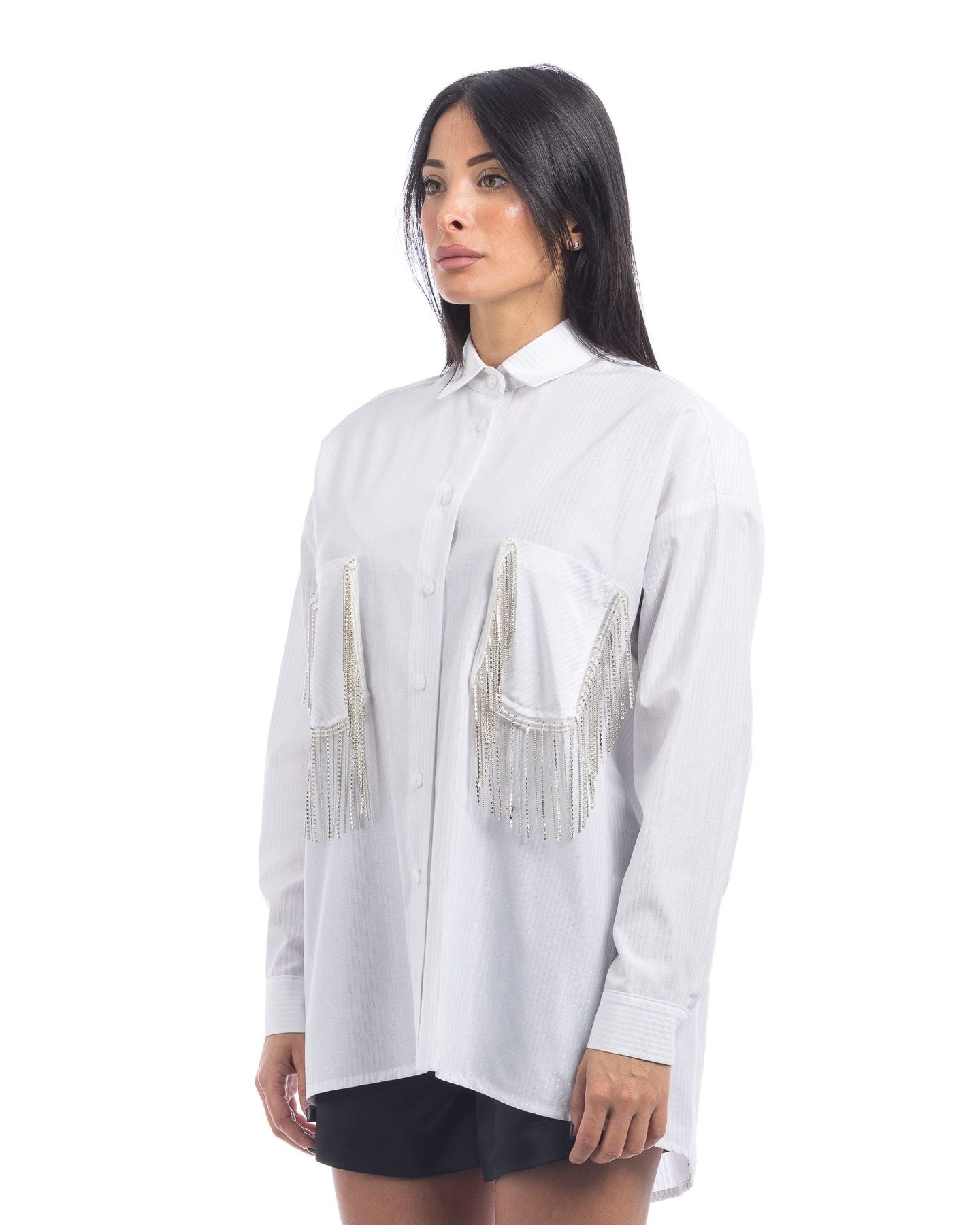 So Lavish Camicia C4049 - SanShopLuxury - 2024, 40, 42, 44, Abbigliamento, Autunno/Inverno, Bianco, Camicia, Continuativo, Donna, FW24, Idoneo, Outlet, Primavera/Estate, So Lavish